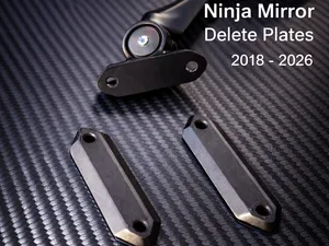 Kawasaki Ninja mirror delete plates / blanks