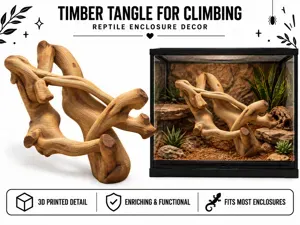 Timber Tangle for climbing, Reptile decor
