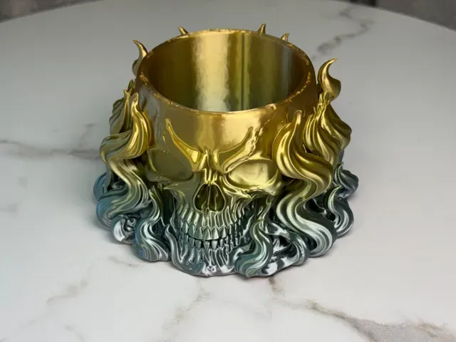 Flaming Skull Candy Bowl – Halloween Decor — Фото 17 из 17