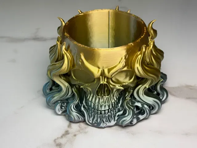 Flaming Skull Candy Bowl – Halloween Decor — Фото 13 из 17