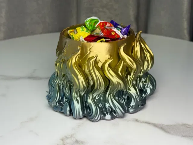 Flaming Skull Candy Bowl – Halloween Decor — Фото 16 из 17