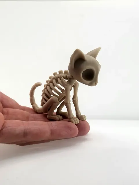 Cute Skeleton Cat Figure – Kawaii Bone Kitty — Image 3 of 5