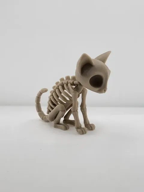 Cute Skeleton Cat Figure – Kawaii Bone Kitty — Image 2 of 5