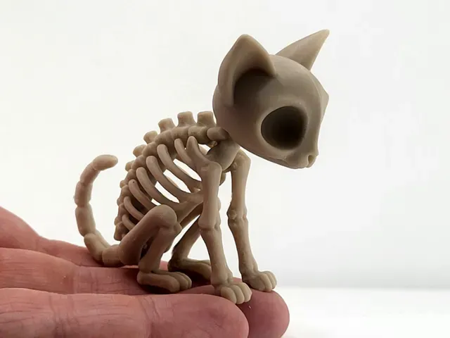 Cute Skeleton Cat Figure – Kawaii Bone Kitty