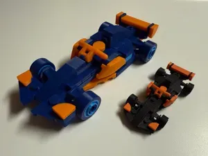 Mini McLaren F1 Car Brick Model- 1x and 2x Scale