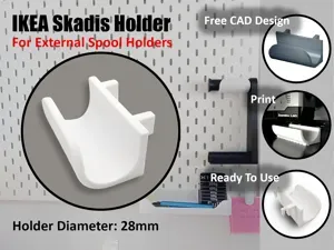 IKEA Skadis Mount for External Spool Holder