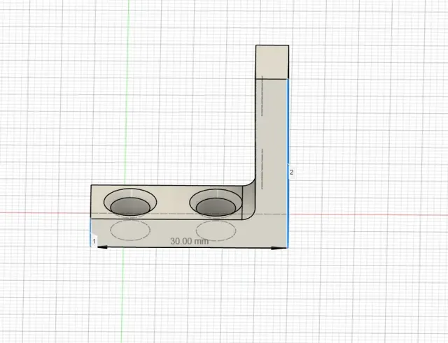 30x30x10mm 90° Angle Bracket Ø6mm — Фото 4 из 5