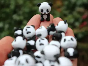 Cute tiny pandas & Keychain - No support