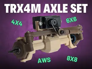 TRX4M axle set - 4x4, 6x6, 8x8, All-wheel steer