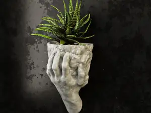 Wall rock flower pot