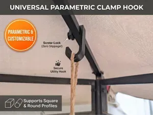 Universal Parametric Tube Hook (Square & Round)