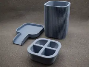 Toothbrush cup with dripping tray and spacer