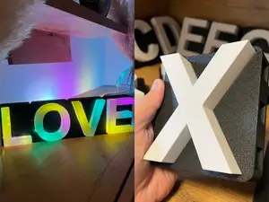 3D Buchstabe „X“ – modular, LED-fähig & A–Z Serie