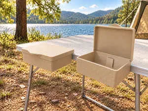Caja organizadora para mesa de camping universal
