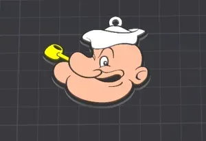 cartoon character , popeye keychain / necklace charm (free for commercial use)