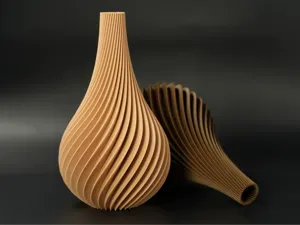 Minimalist Japandi Spiral Vase