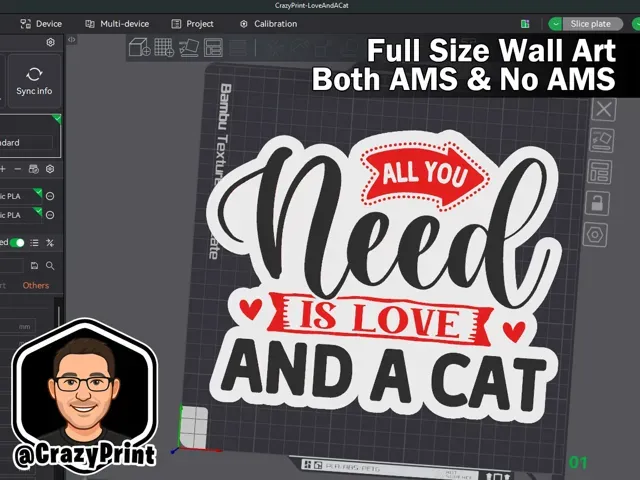 All I need is Love and a Cat! Wall Art- No AMS — Фото 4 из 5