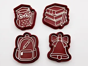 Back to School Cookie Cutters & Stamps (Set of 4)