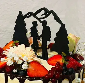 Mountain Wedding Cake Topper