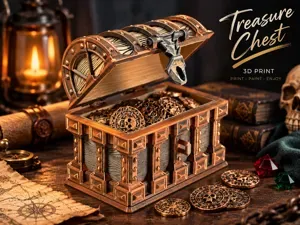 Medieval Treasure Chest - 3D Printable Chest
