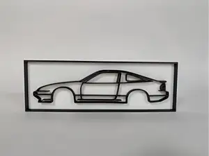 Nissan 240SX S13 Hatchback Line Art Display