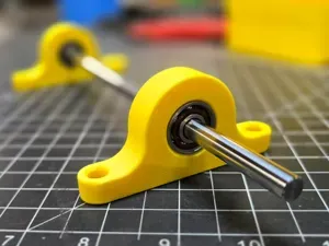 v2 - Compact 2x 608 Bearing Pillow Block Mount 8mm