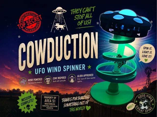 Cowduction Wind Spinner - UFO