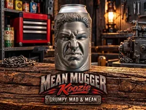 MEAN MUGGER Koozie Can Holder