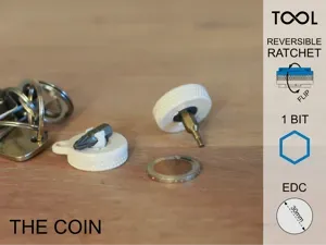 Toolfinity - The Coin (reversible ratchet driver)
