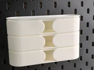 宜家洞洞板(IKEA SKADIS 斯考迪斯)配件-收纳盒2-挂钩与盒子分体打印，承重好。