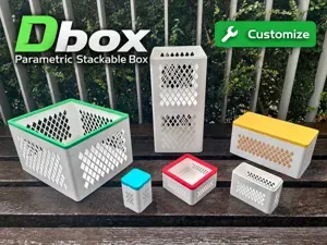 Dbox • Parametric Stackable Box with Lid