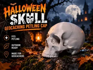 Halloween Skull Geocaching PETling Cap