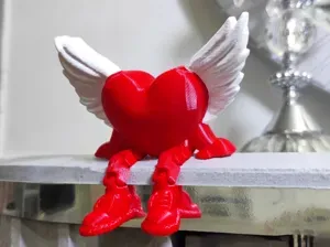 Articulated Winged Valentine Heart