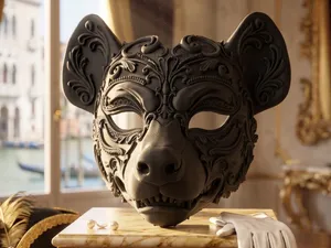 Baroque Hyena Carnavalesque Mask