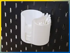 Q-Tip and Cotton Swab + Pad Holder for IKEA Skadis