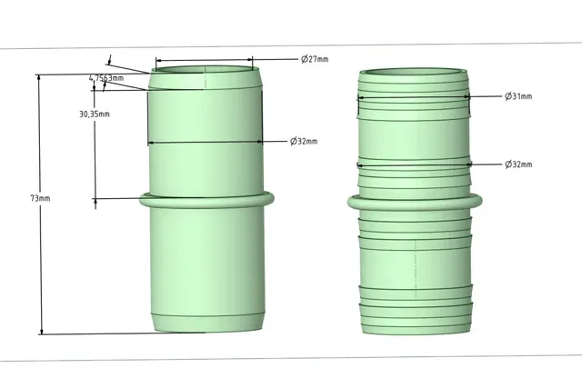 Pool Pipe Connectors 32-32; 38-38; 32–38 mm Set — Image 8 of 9