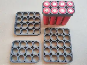 18650 Quad Row Holder Set | Wire Channels (8-24)