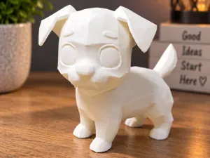 Cute Low Poly Puppy – Adorable Dog Decoration