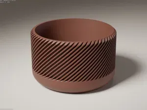 Modern Spiral Planter STL | Geometric Plant Pot