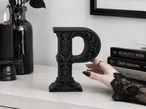 Goth Baroque Letter P gothic Decor