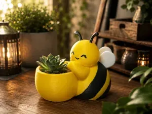 Cute Bee Planter-Adorable Succulent Pot Multicolor