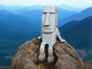 Articulated mini Moai