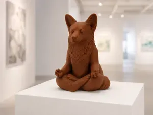 Meditating Corgi Dog – Zen Welsh Corgi Statue