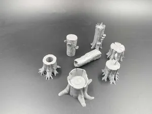 Miniature Set Terrain  DnD - Logs, Trunk D&D