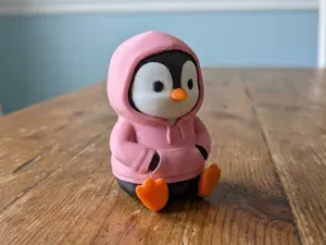 Cute Penguin in a Hoodie (AMS & Single-Color)