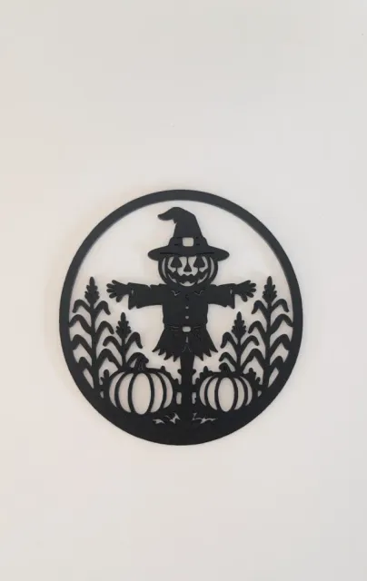 Round Halloween Scarecrow Wall Art — Image 3 of 3