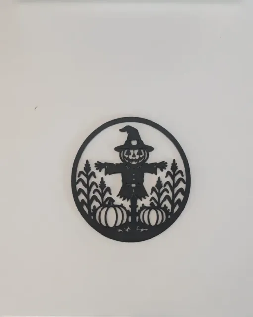 Round Halloween Scarecrow Wall Art — Image 2 of 3