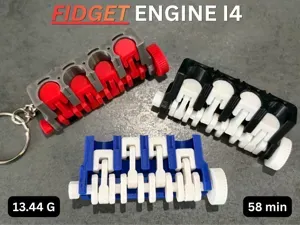 Fidget engine keychain