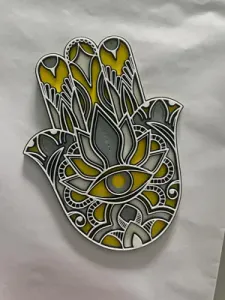 Hamsa Hand wall art, Mandala Hamsa Hand, Layered Hamsa