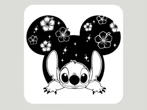 Stitch Mickey Head Coaster